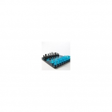 Schaakset albast blauw en zwart