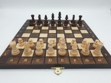 Wooden foldable Chess Set. stained