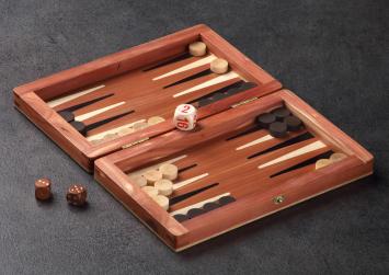 Backgammon reiscassette, Cederhout